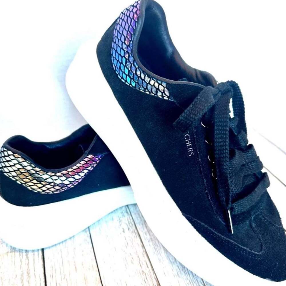 Skechers Court Classics Cordova Women's Black Suede Sneakers Size 11